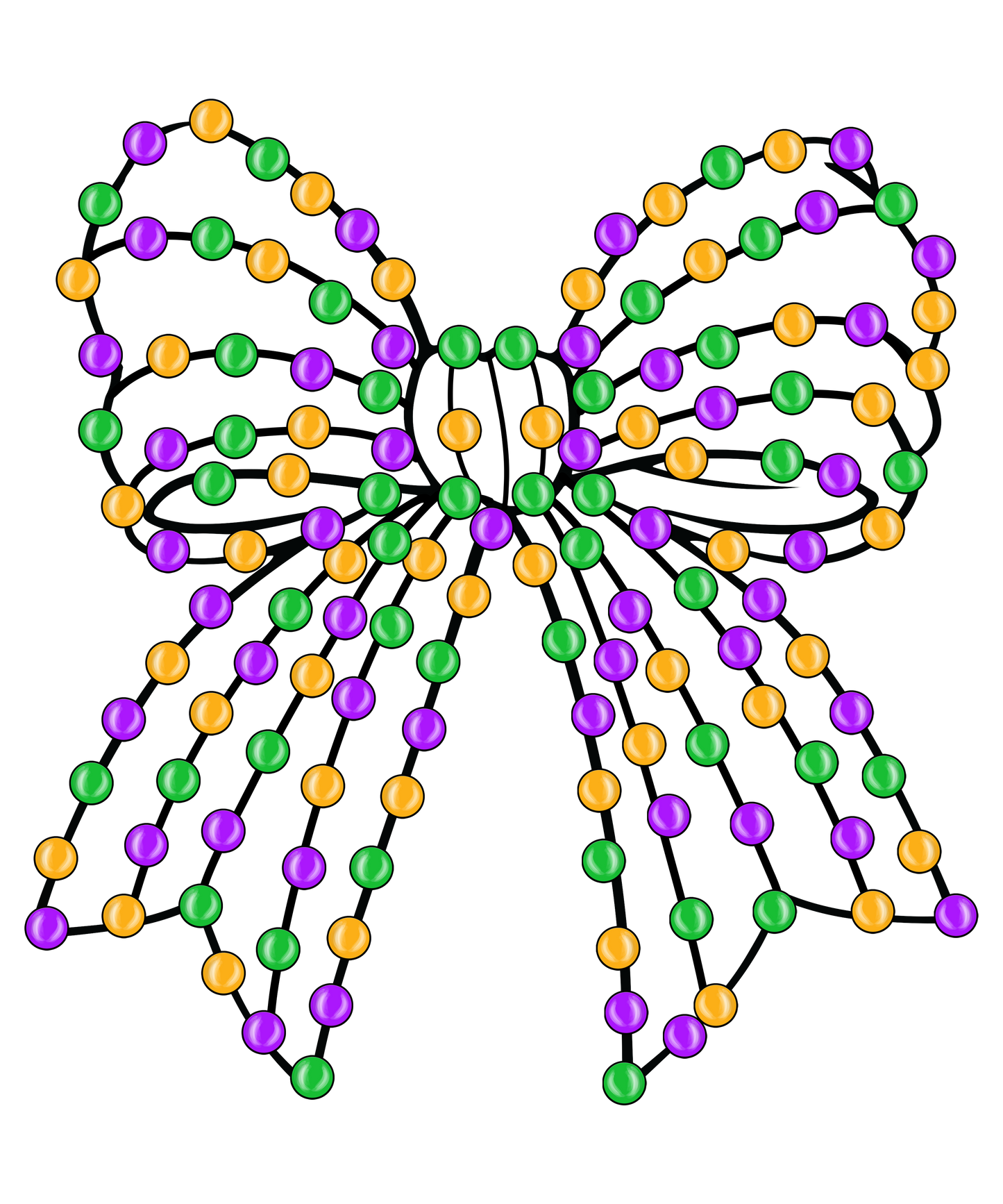 Mardi Gras 712 - Mardi Gras Coquette Bow Png 111439851 383