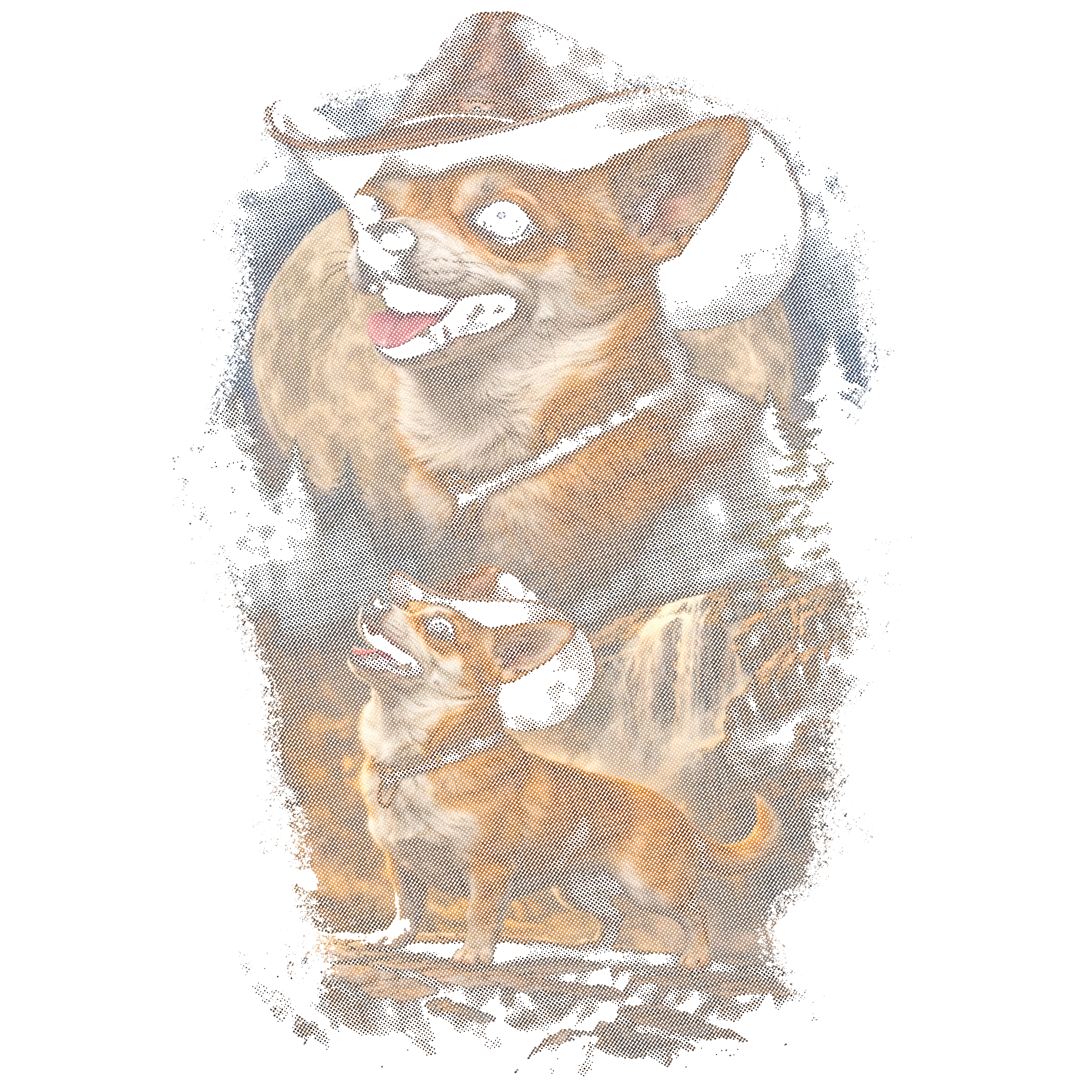 Randomness 453 - Chihuahua Halftone Western