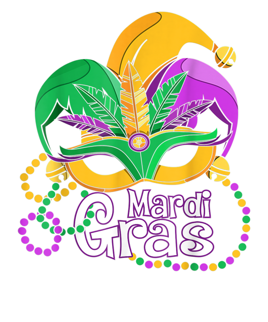 Mardi Gras 670 - Mardi Gras T Shirt Mardi Gras 2024 Beads Mask Feathers