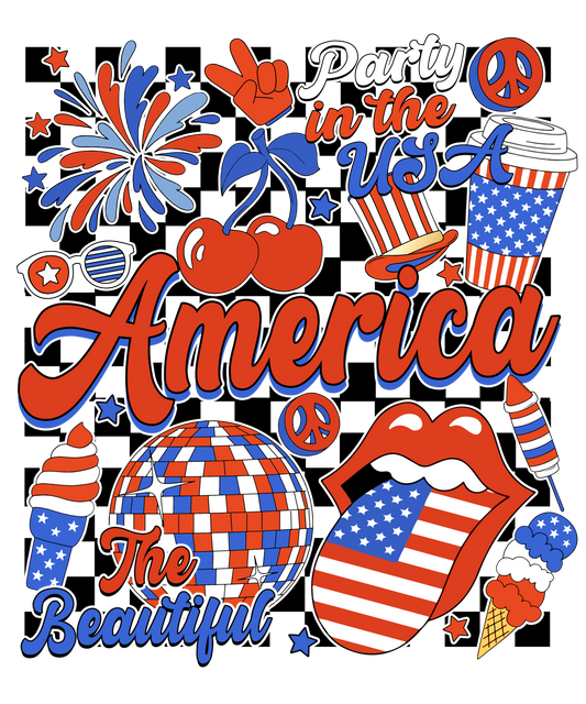 4th of July 490 - Or 29052025 Vtn Retro America 4th Of July Party In The Usa Back Ver 2