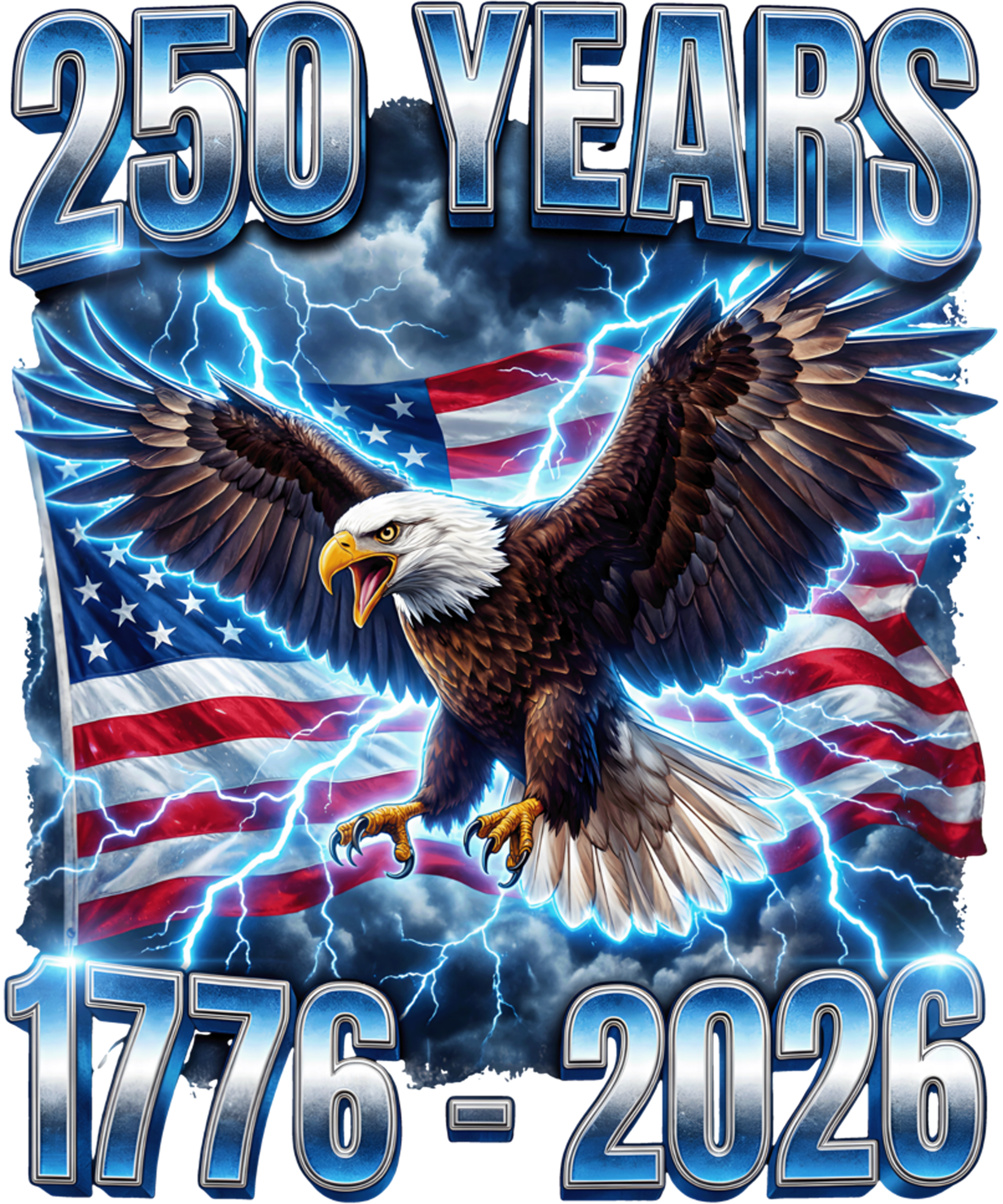 4th of July 332 - American Bald Eagle 1776 2026 250 Anniversary Usa Birthday Sweatshirt