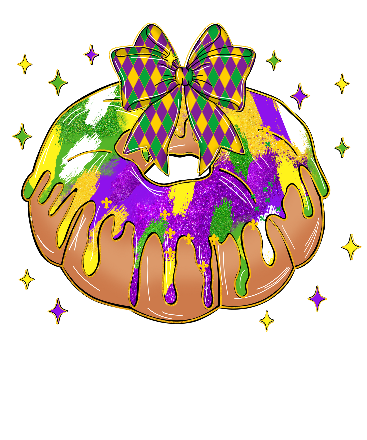 Mardi Gras 939 - Or 24122024 Vtn Coquette Bow King Bread Mardi Gras