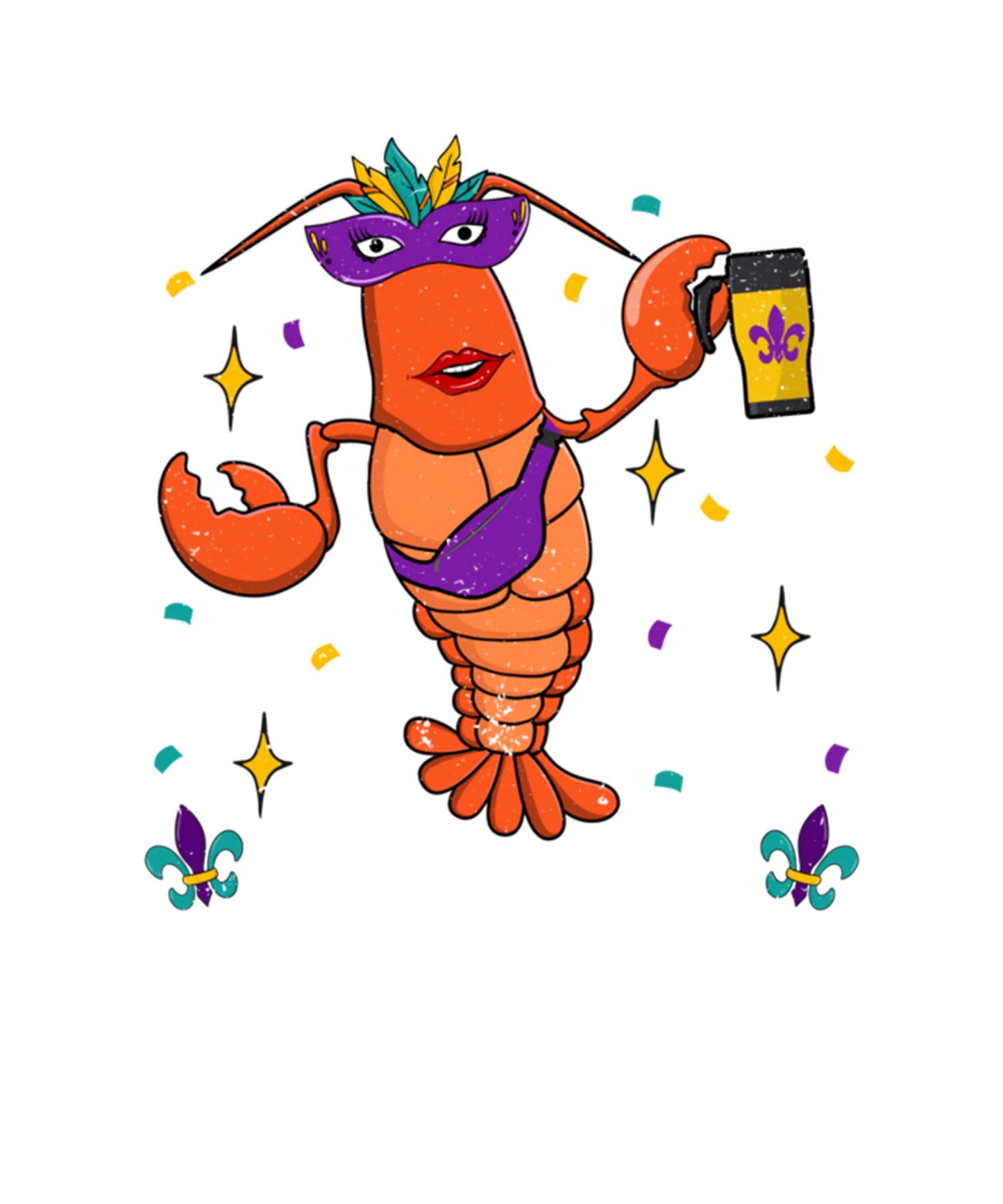 Mardi Gras 986 - Out Here Looking Like A Snack Bougie Crawfish Mardi Gras Pullover