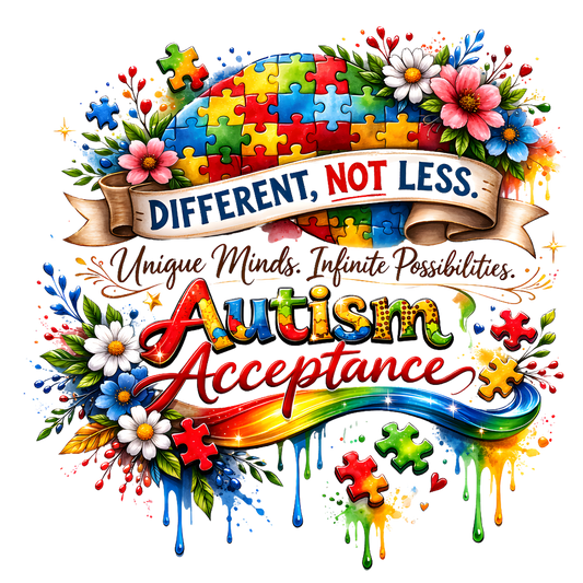 Autism 39 - 15.Peace And Love Autism Awareness Design