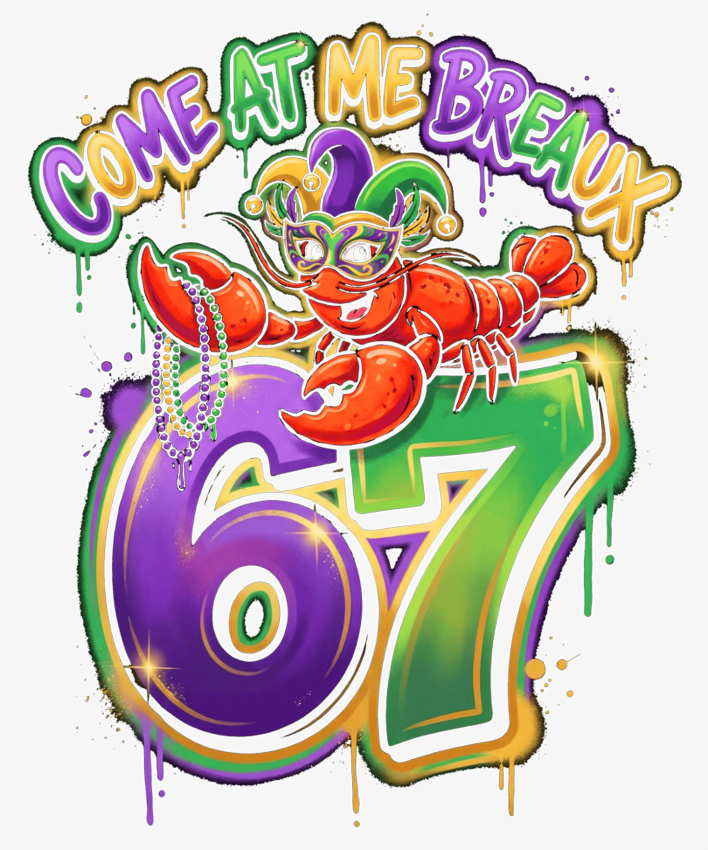 Mardi Gras 430 - Gen Alpha Brain Rot Meme Sweatshirt