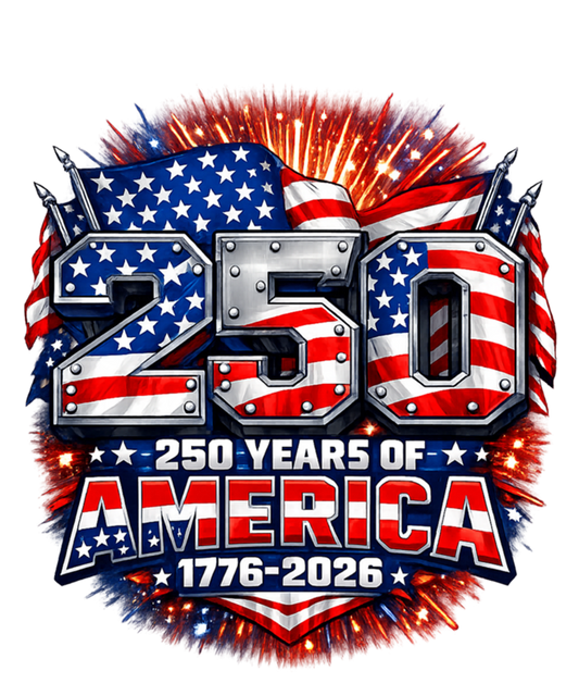 4th of July 322 - America 250th Birthday 1776 2026 250 Year Fireworks Usa Flag Long Sleeve T Shirt