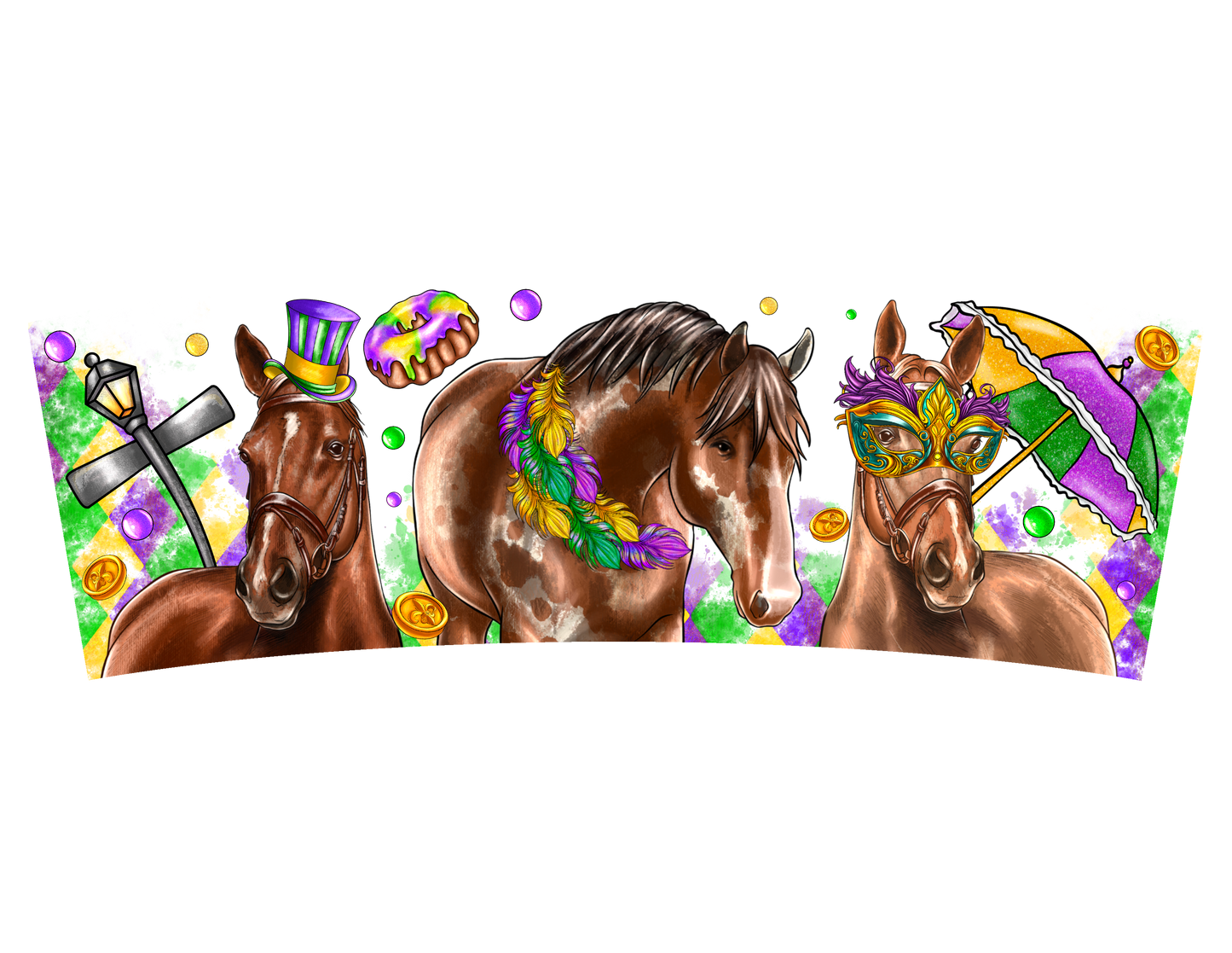 Mardi Gras 796 - Mardigrashorse40oztumbler