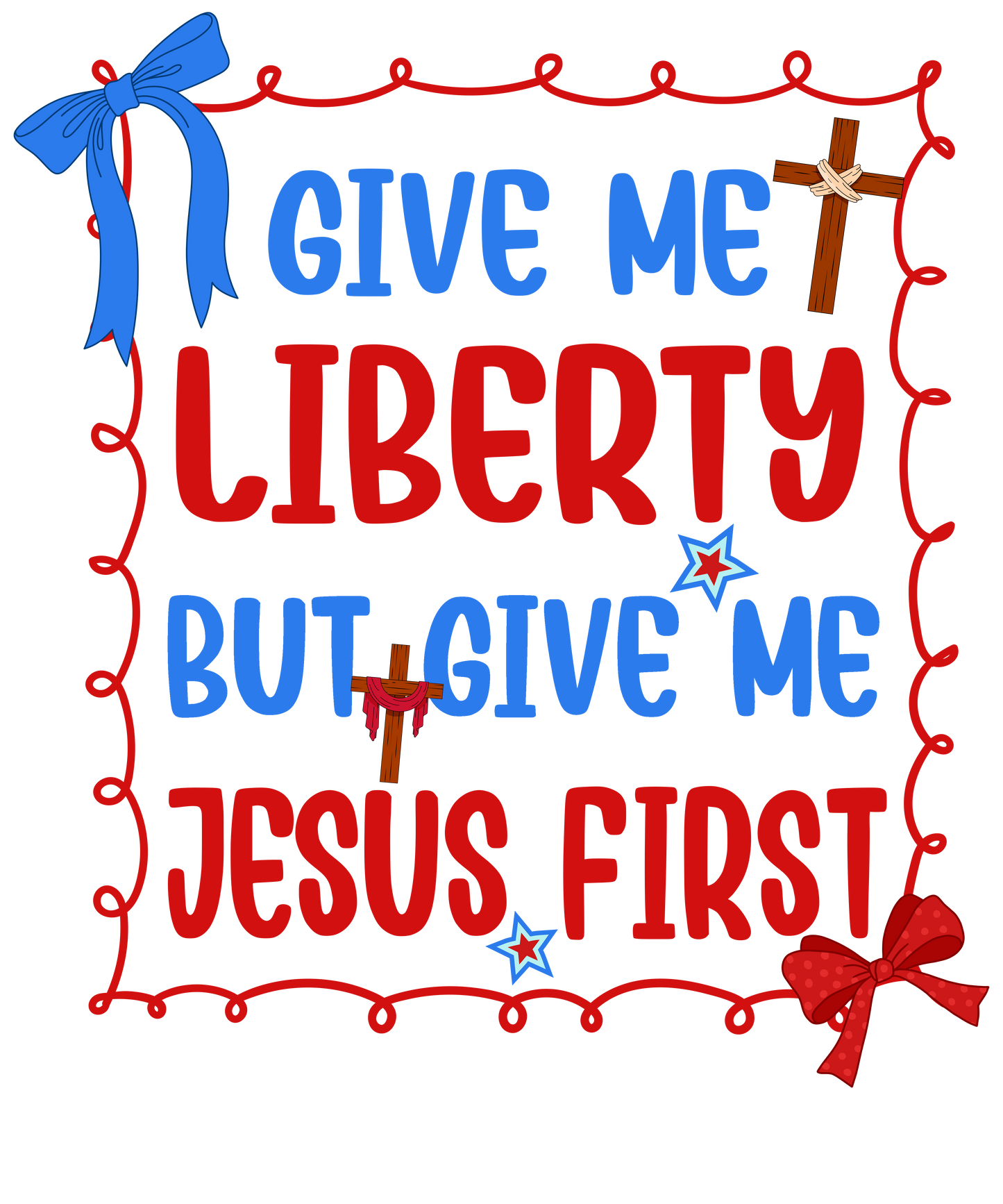 4th of July 443 - Or 06062025 Nhuy Give Me Liberty But Give Me Jesus First 4th Of July America Frame Style 2