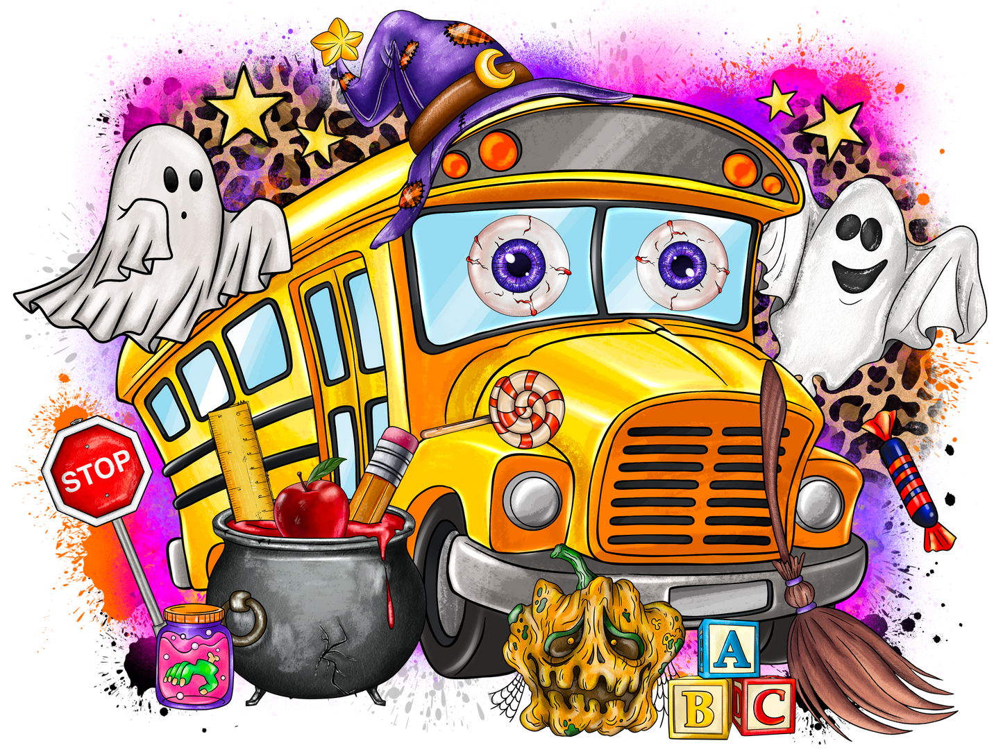 Teacher 603 - Schoolbushalloween