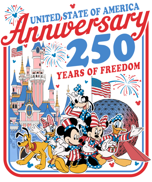4th of July 477 - Or 23022026 Vtn Retro Usa 250th Anniversary Mickey Minnie