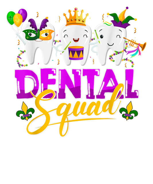 Dental Squad Jester Mask Teeth Dentist Mardi Gras Carnival