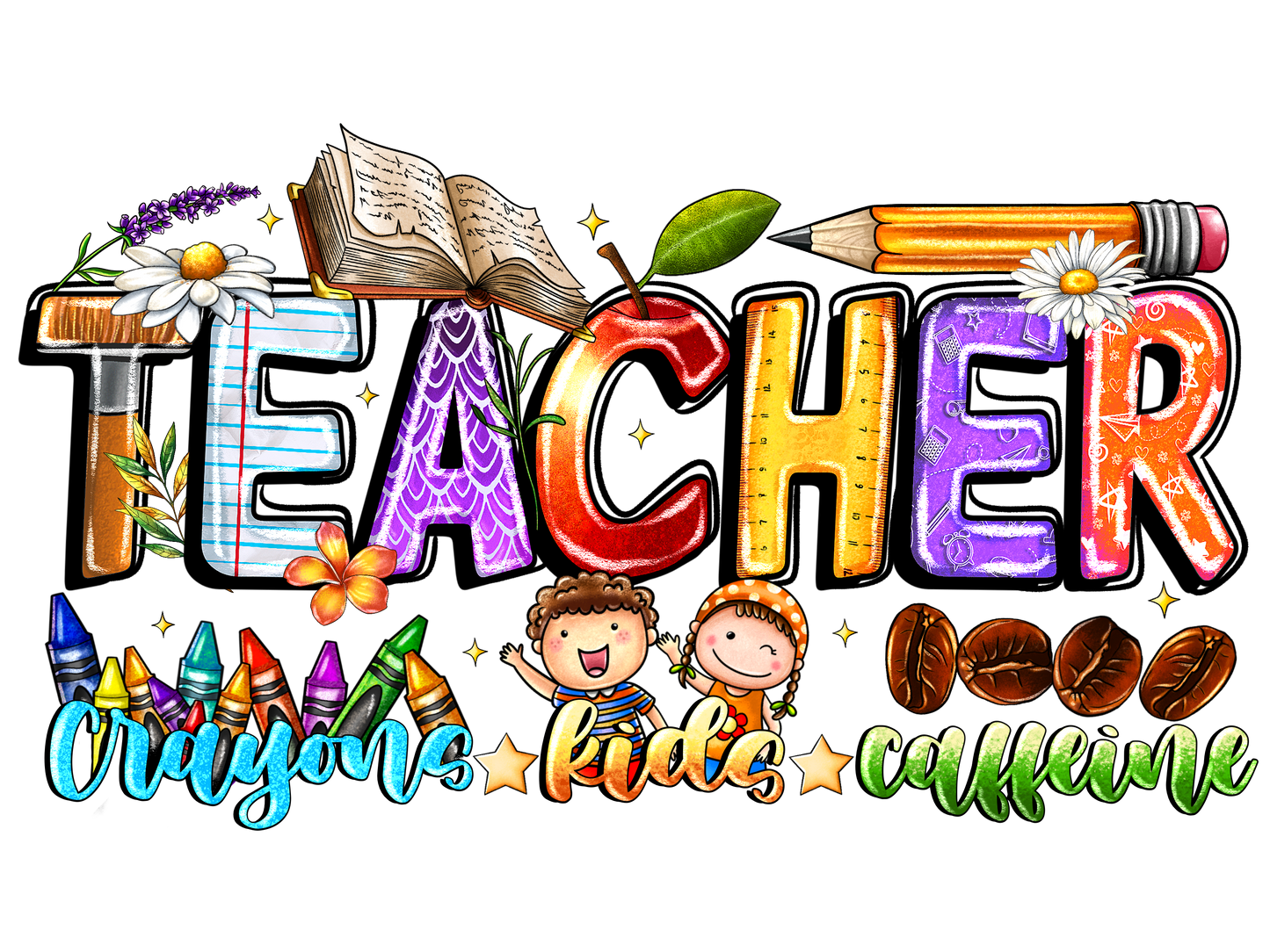 Teacher 702 - Teachercrayonkidscaffeine