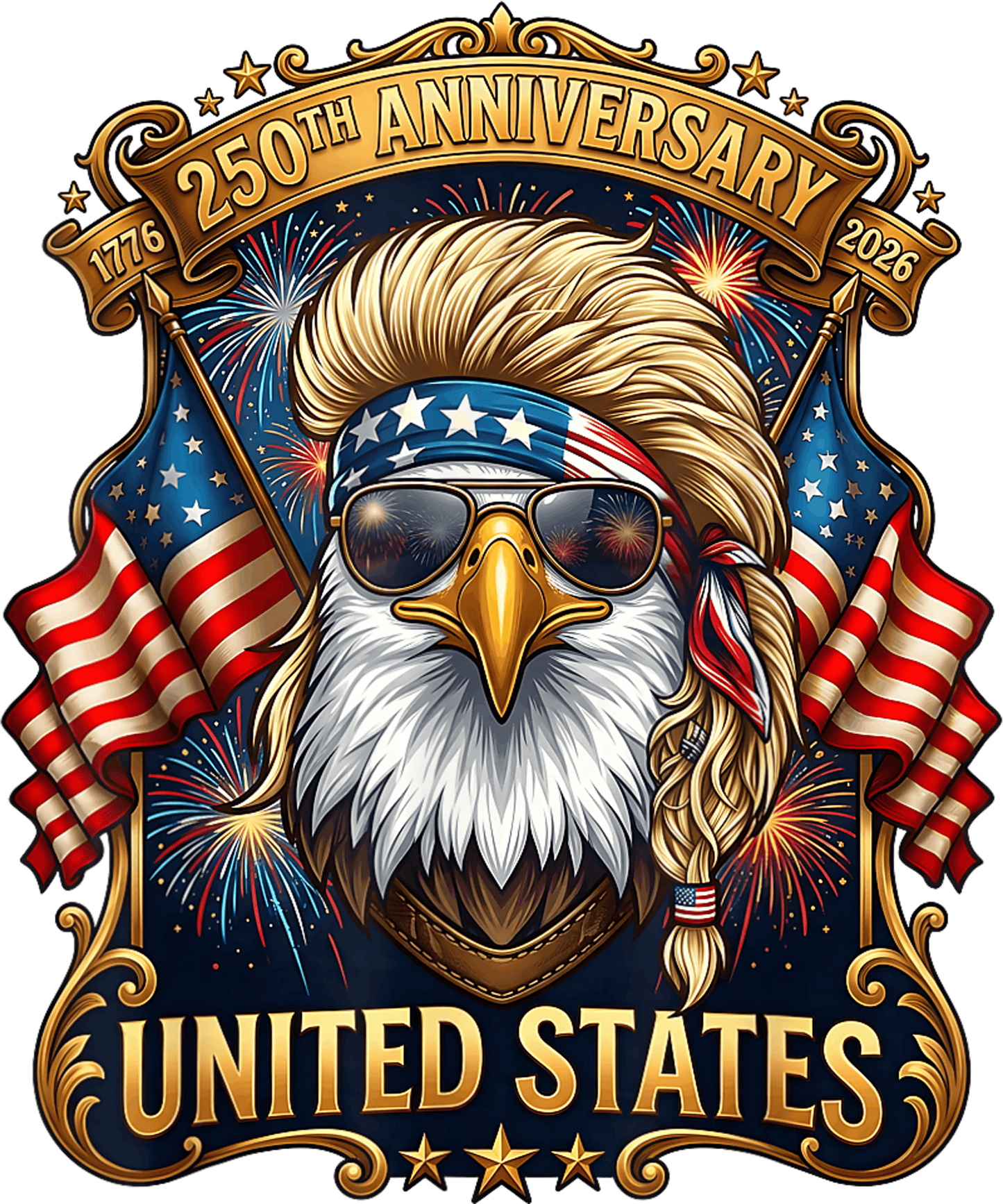 4th of July 51 - 250 Years Patriotic America 250th Anniversary Usa 1776 2026 T Shirt