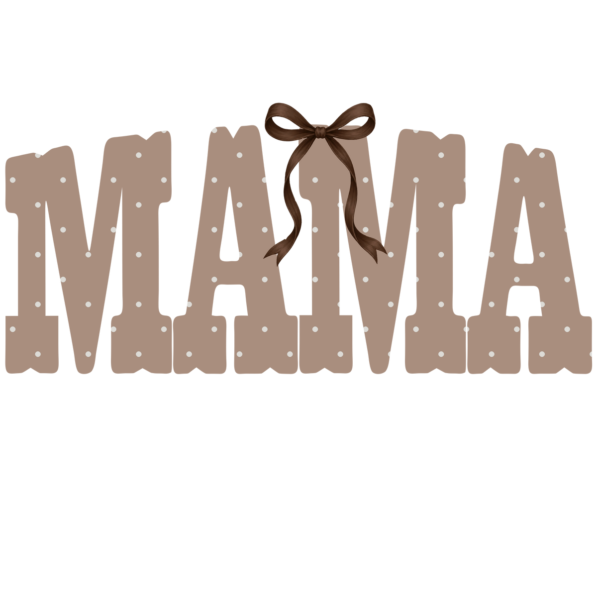 Randomness 1013 - Mama Brown Dots Bow