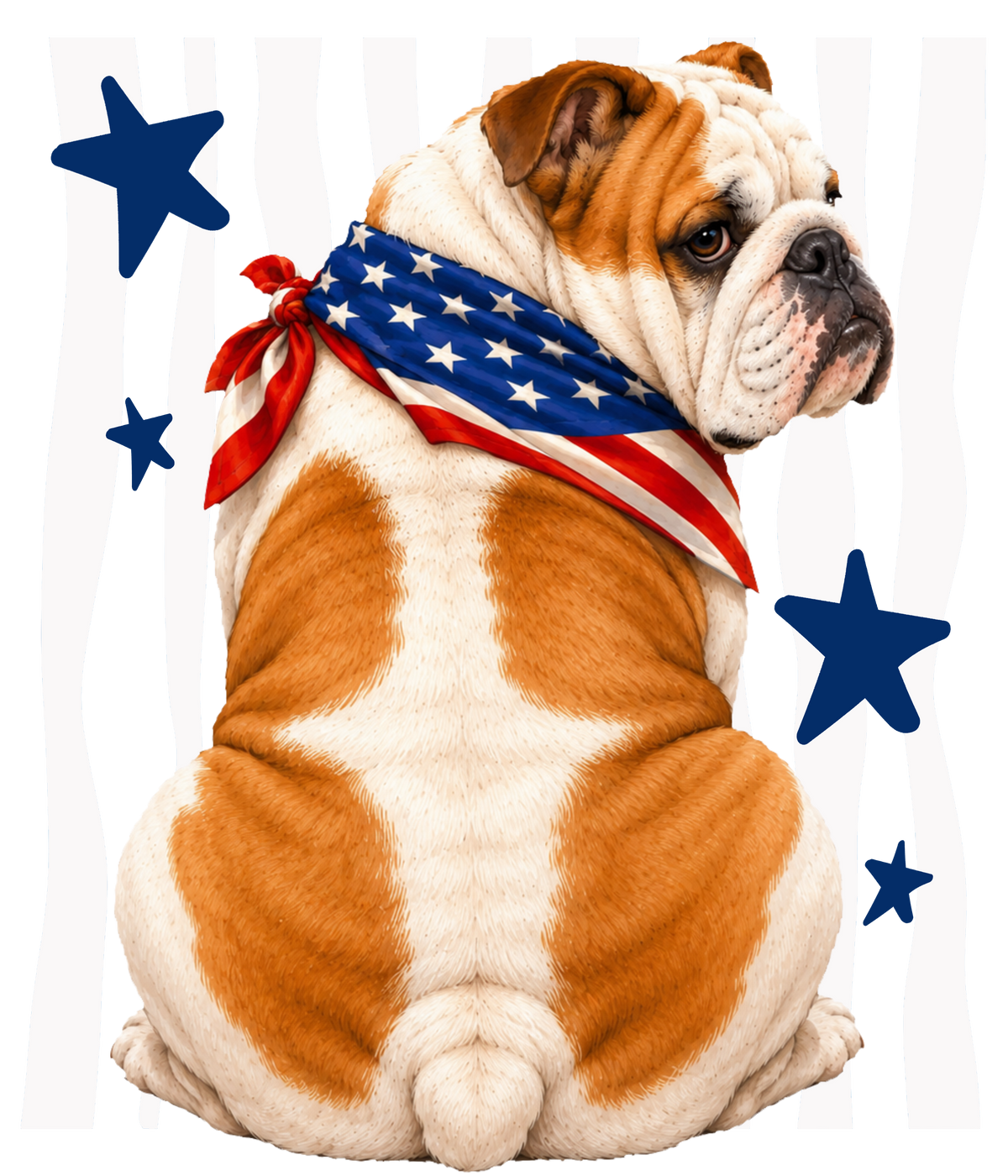 Randomness 409 - Bulldog Patriotic Back