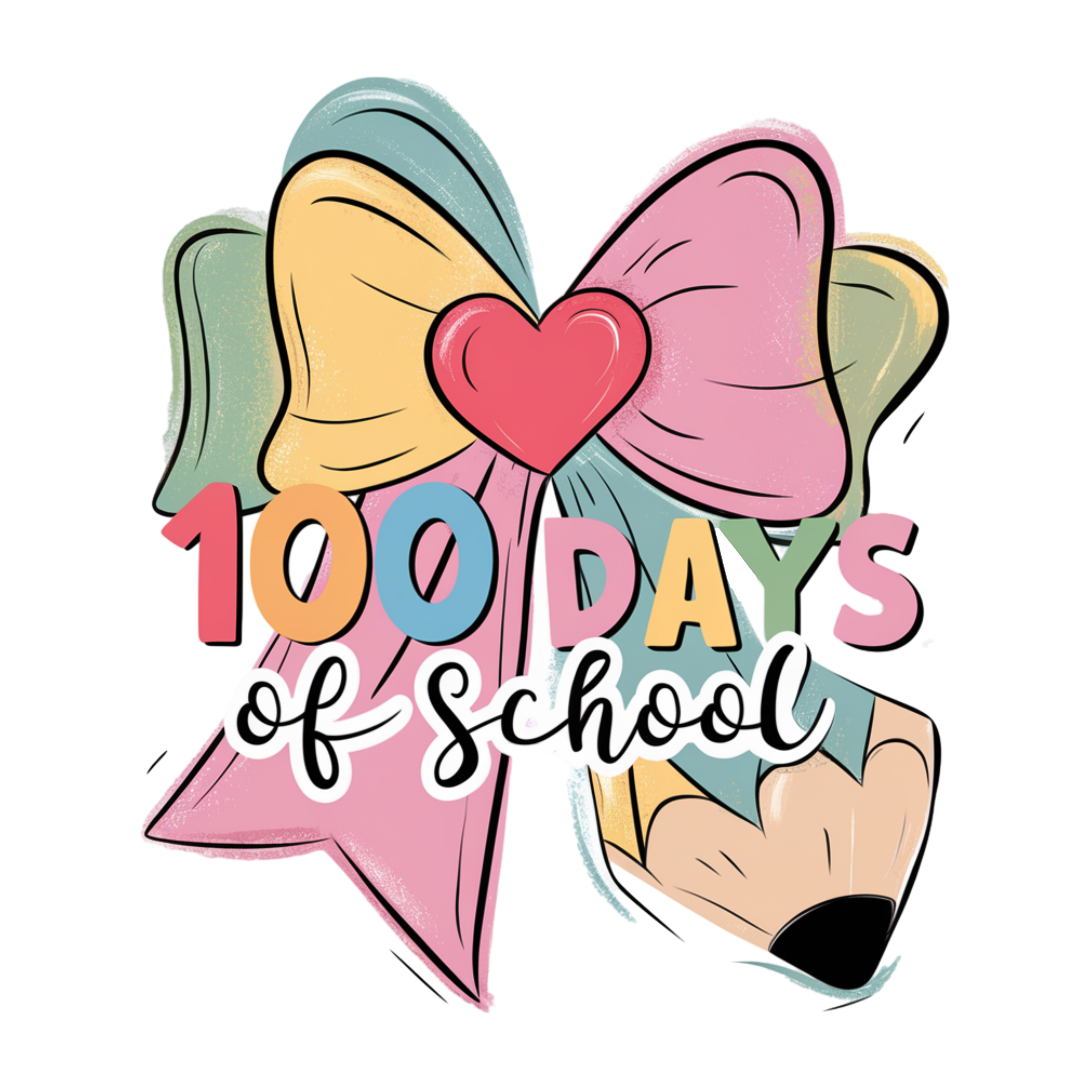 Back to School 312 - Coquette Bow 100 Days Of School (2)