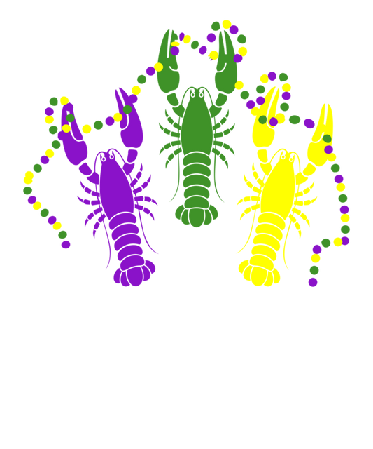 Mardi Gras 346 - Crawfish Mardi Gras Party Mask Beads Carnival Costume