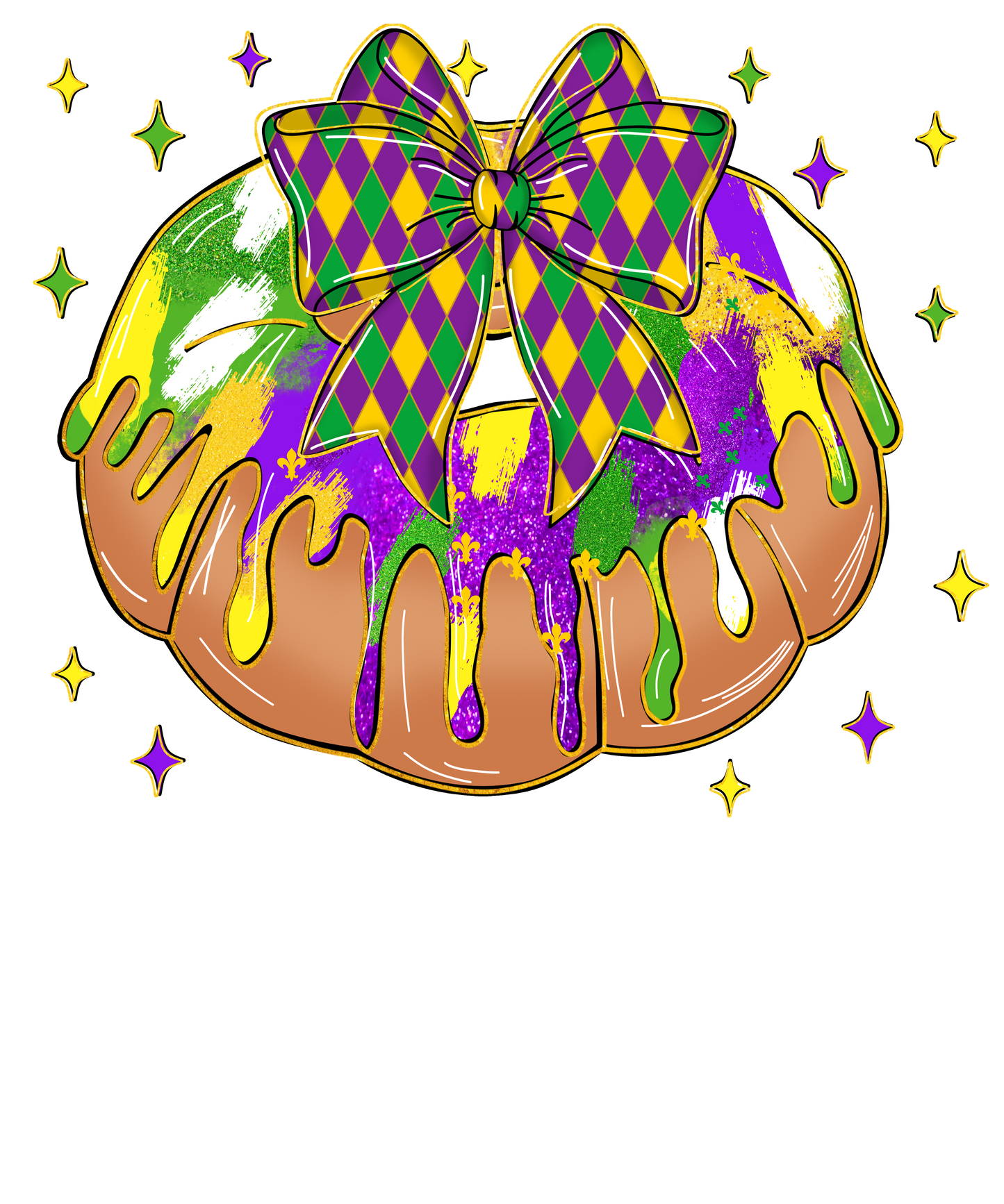 Mardi Gras 938 - Or 24122024 Vtn Coquette Bow King Bread Mardi Gras Fix