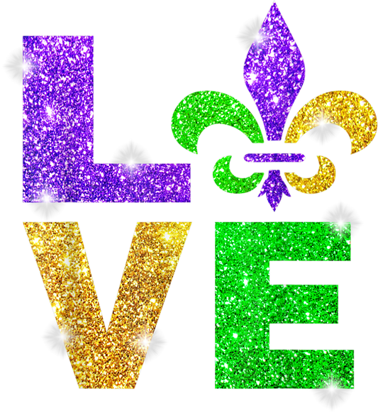 Mardi Gras 463 - I Love Mardi Gras T Shirt Fleur De Lis Gift Men Women