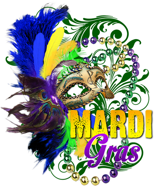 Mardi Gras 654 - Mardi Gras Shirt 2020 Gift Beads Mask Feathers New Orleans T Shirt