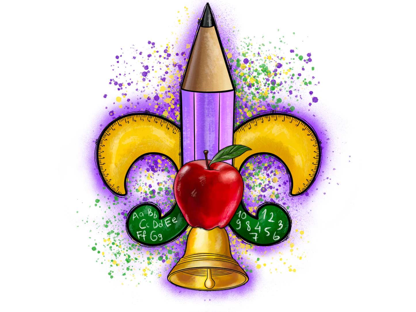 Teacher 464 - Mardigrasfleurdelisteacher