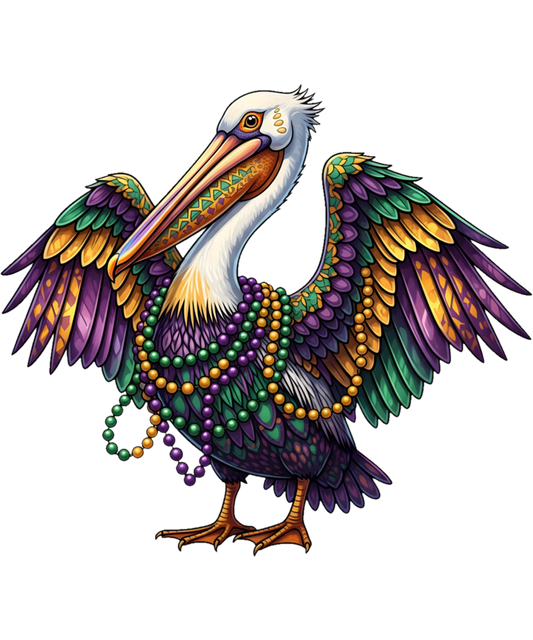 Mardi Gras 648 - Mardi Gras Pelican Party Mardi Gras Lover Sweatshirt