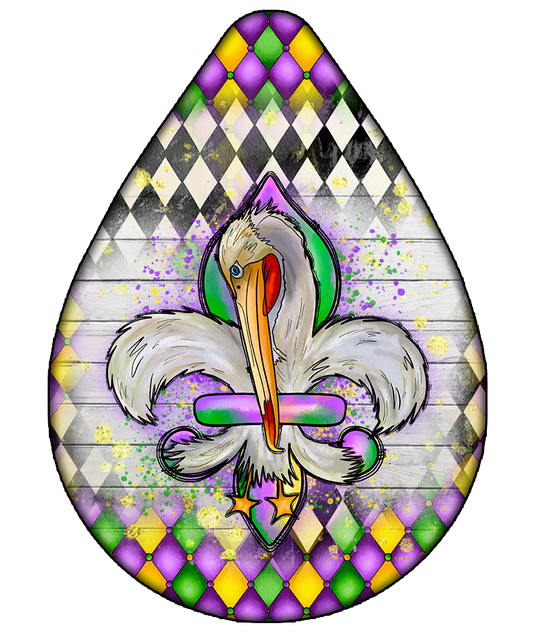 Mardi Gras 766 - Mardigrasearringteardrop