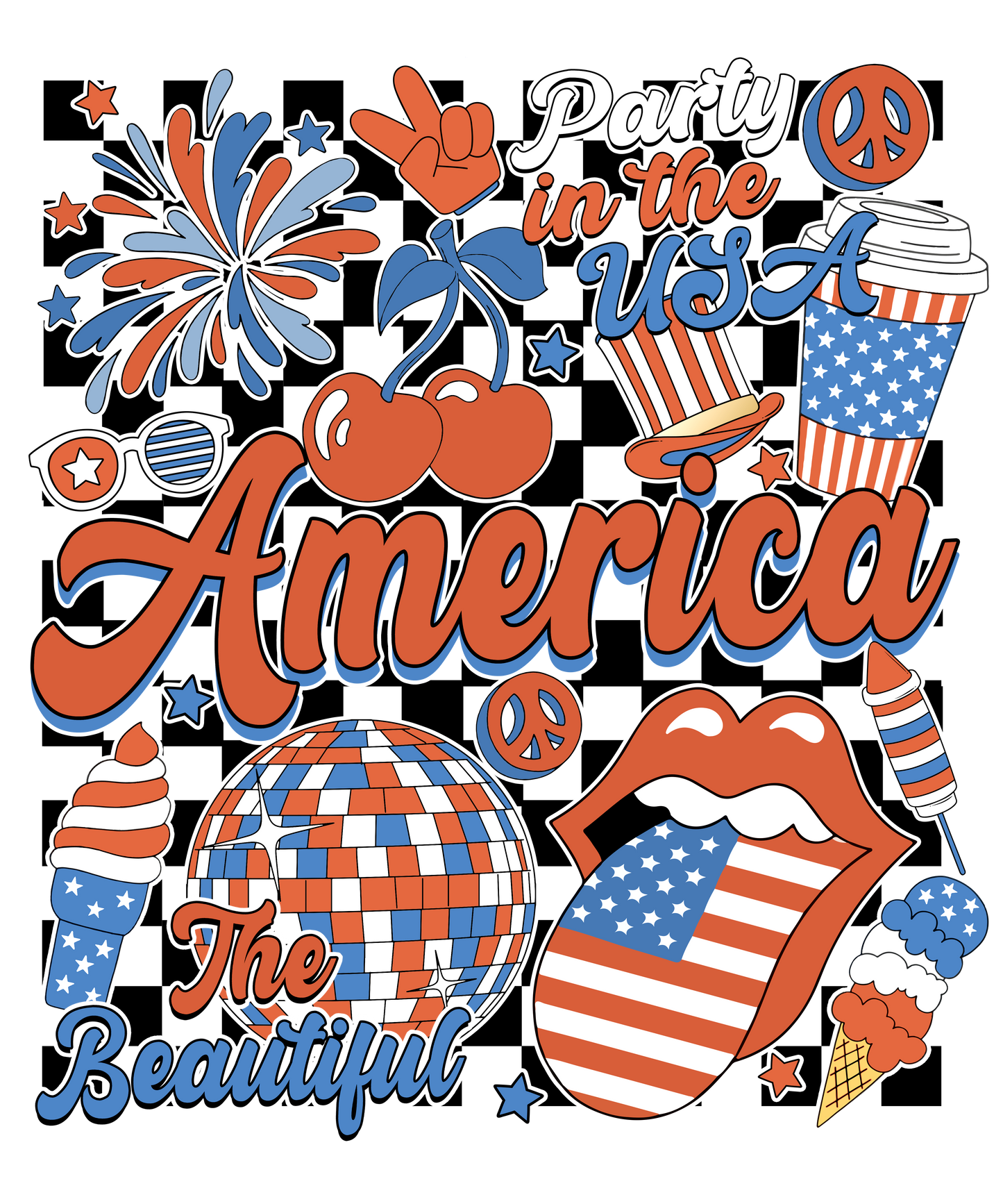 4th of July 491 - Or 29052025 Vtn Retro America 4th Of July Party In The Usa Back