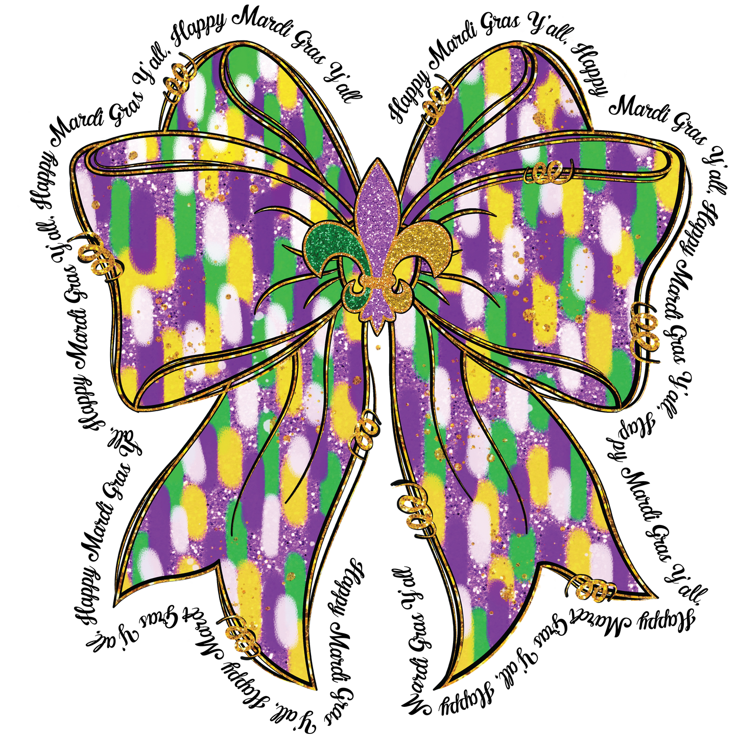 Mardi Gras 447 - Happy Mardi Gras Yall Coquette 112250278 Happy Mardi Gras Y All
