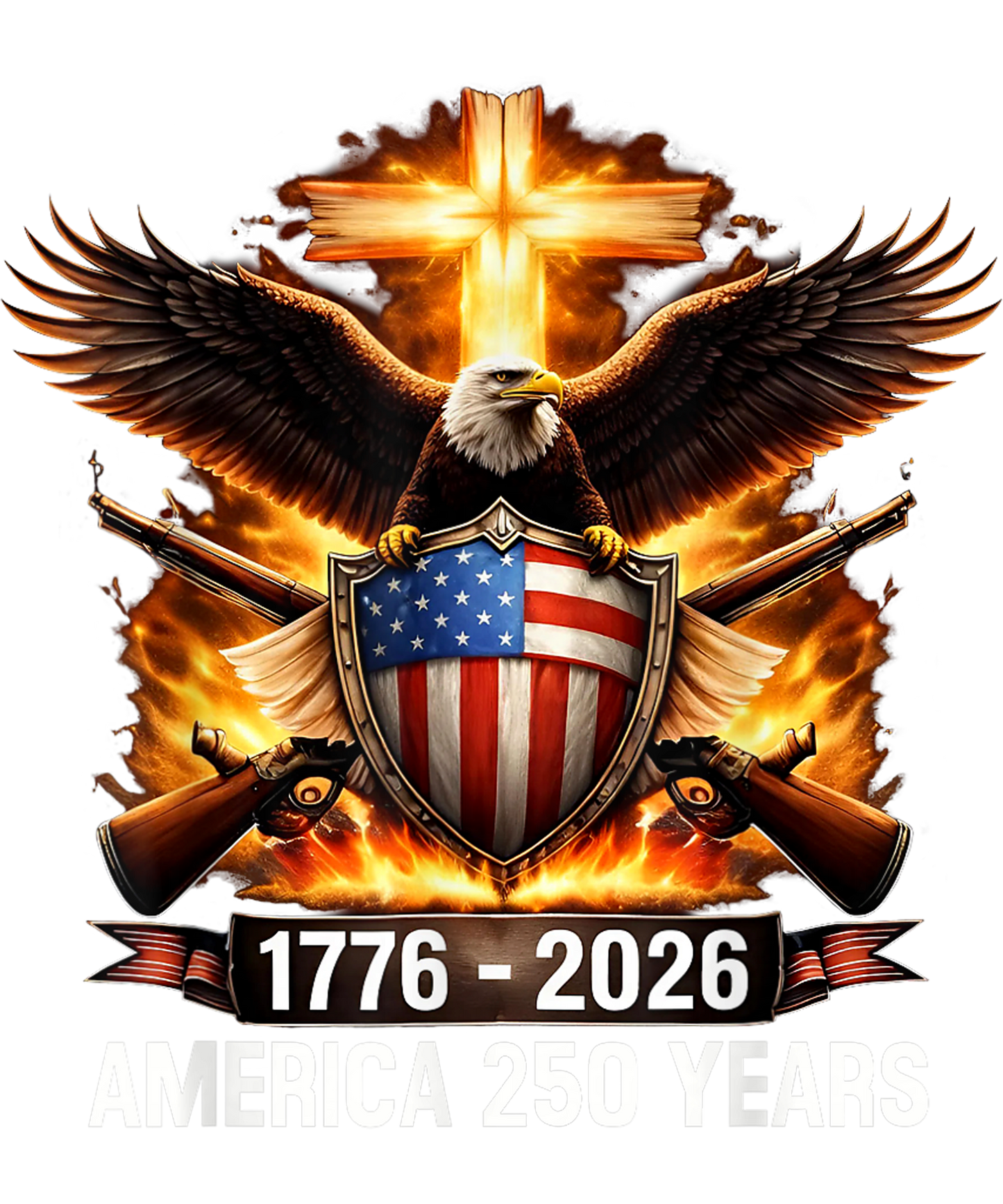 4th of July 36 - 250 Years American 1776 2026 250th Usa Birthday 4th Of July T Shirt