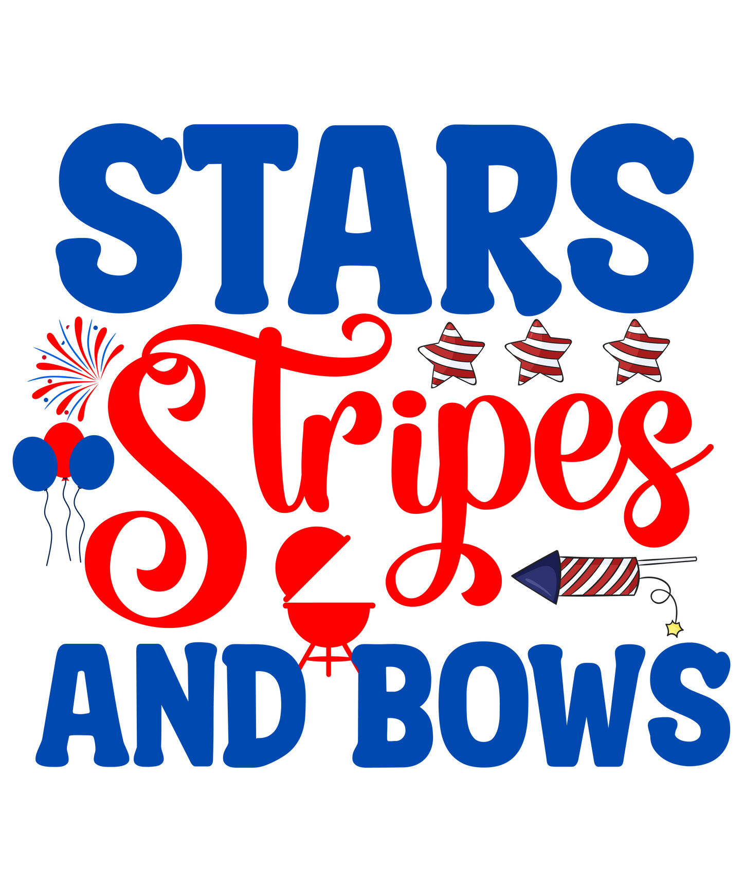 4th of July 539 - Stars Stripes And Bows 01