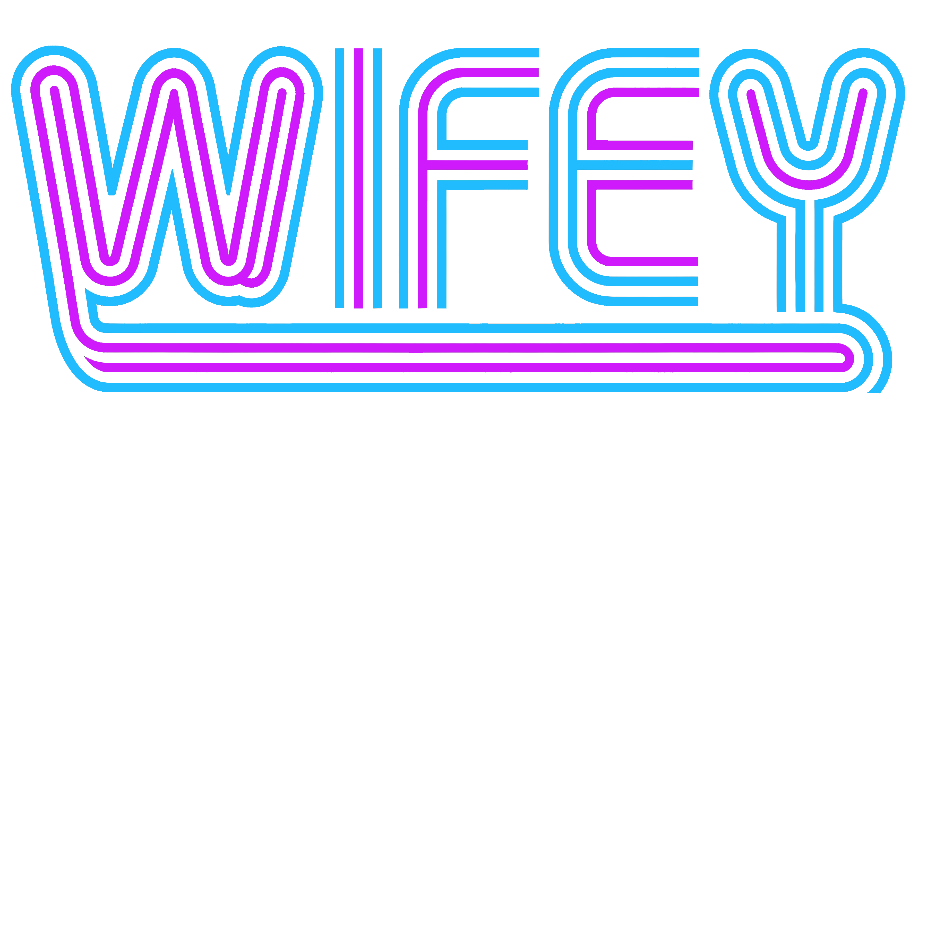 Randomness 1791 - Wifey Retro Colorful