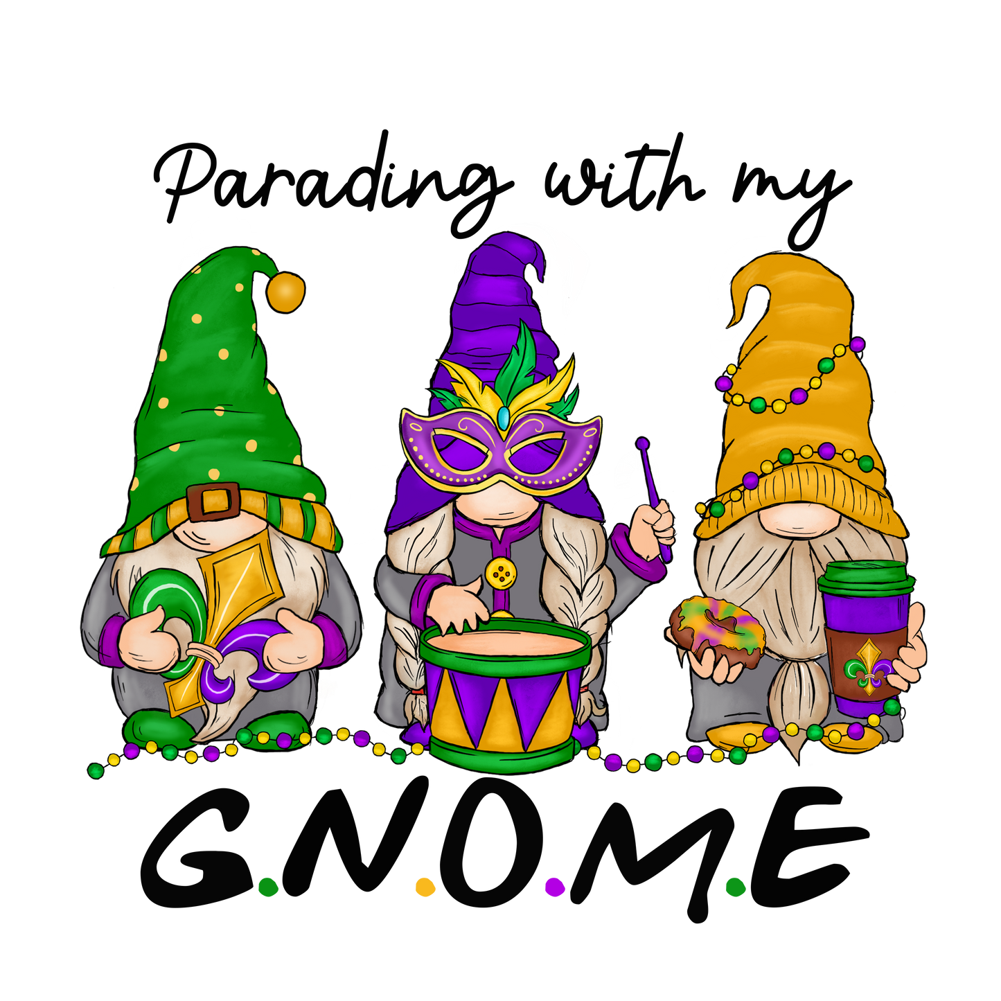 Mardi Gras 577 - Mardi Gras Bundle Mardi Gras Gnome