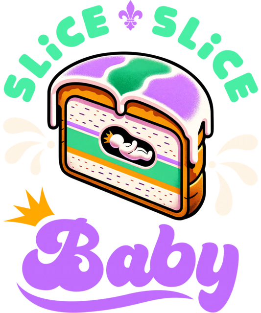 Mardi Gras 615 - Mardi Gras King Cake Slice Slice Baby Sweatshirt