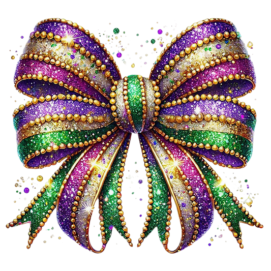Mardi Gras 340 - Coquette Mardi Gras Bow Sublimation 112183449 7