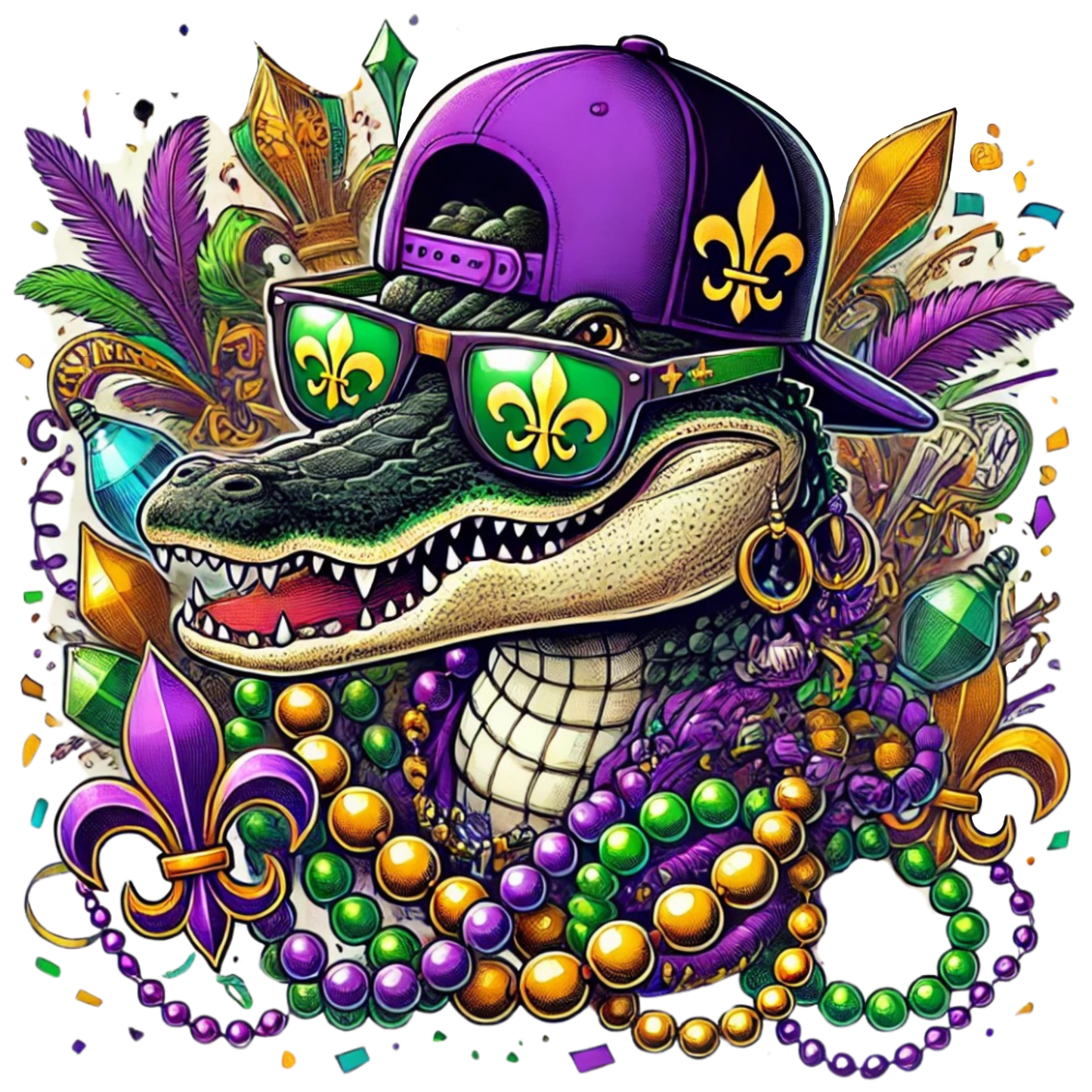 Mardi Gras 718 - Mardi Gras Gator Alligator Kids 112618918 Mardi Gras 6