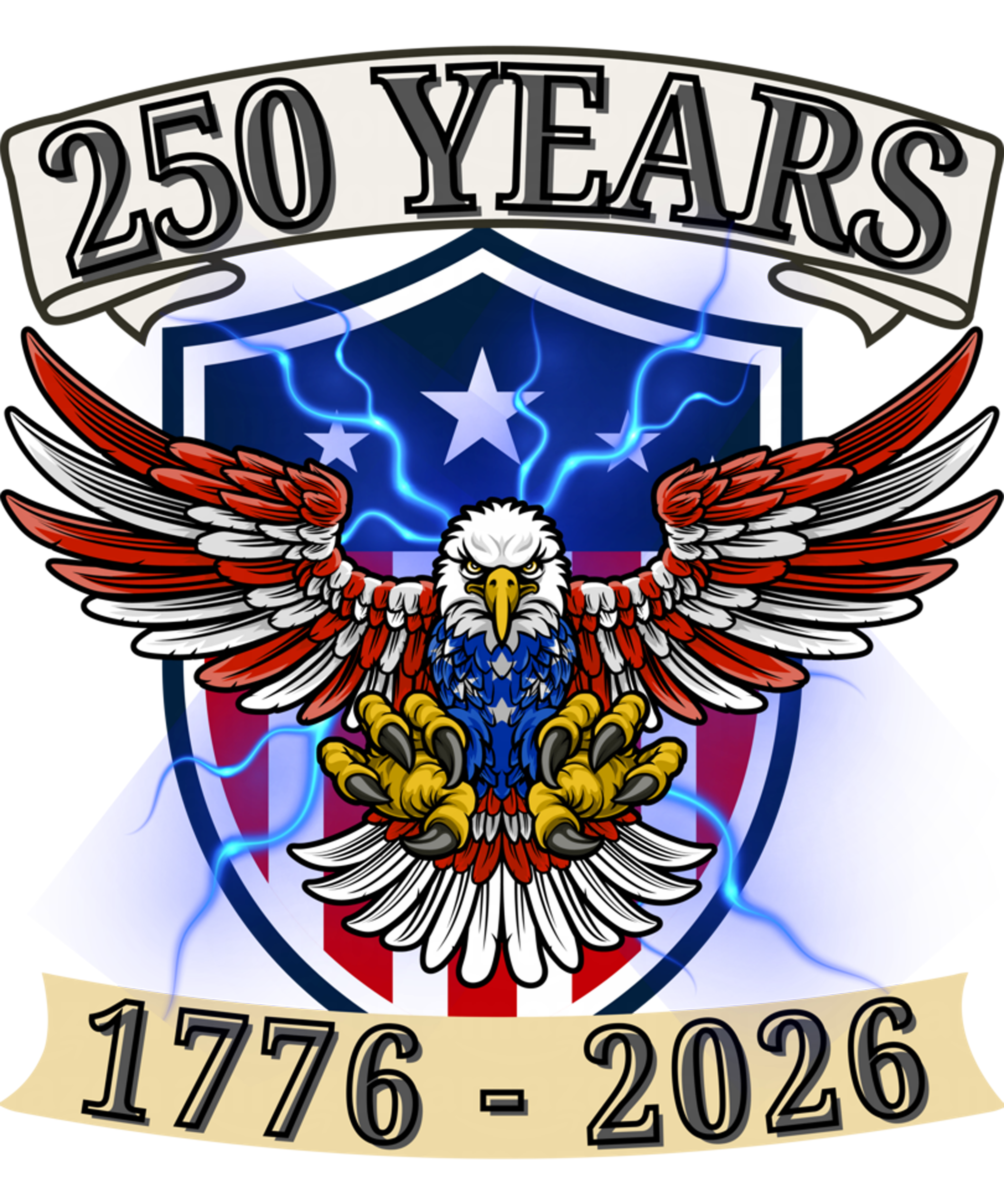 4th of July 32 - 250 Anniversary Usa Patriotic Eagle 250th Independence Day Sweatshirt