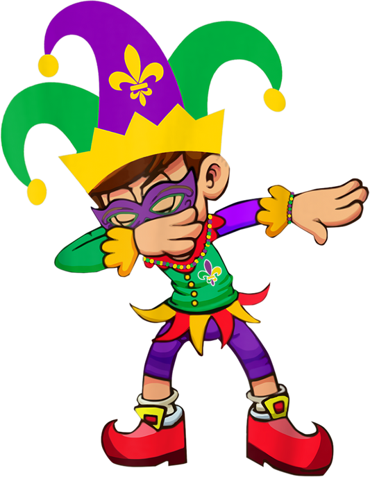 Mardi Gras 356 - Dabbing Boy Mardi Gras T Shirt