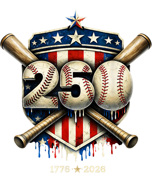 4th of July 61 - 250th Anniversary Usa Independence Baseball Ice Cream Drip T Shirt