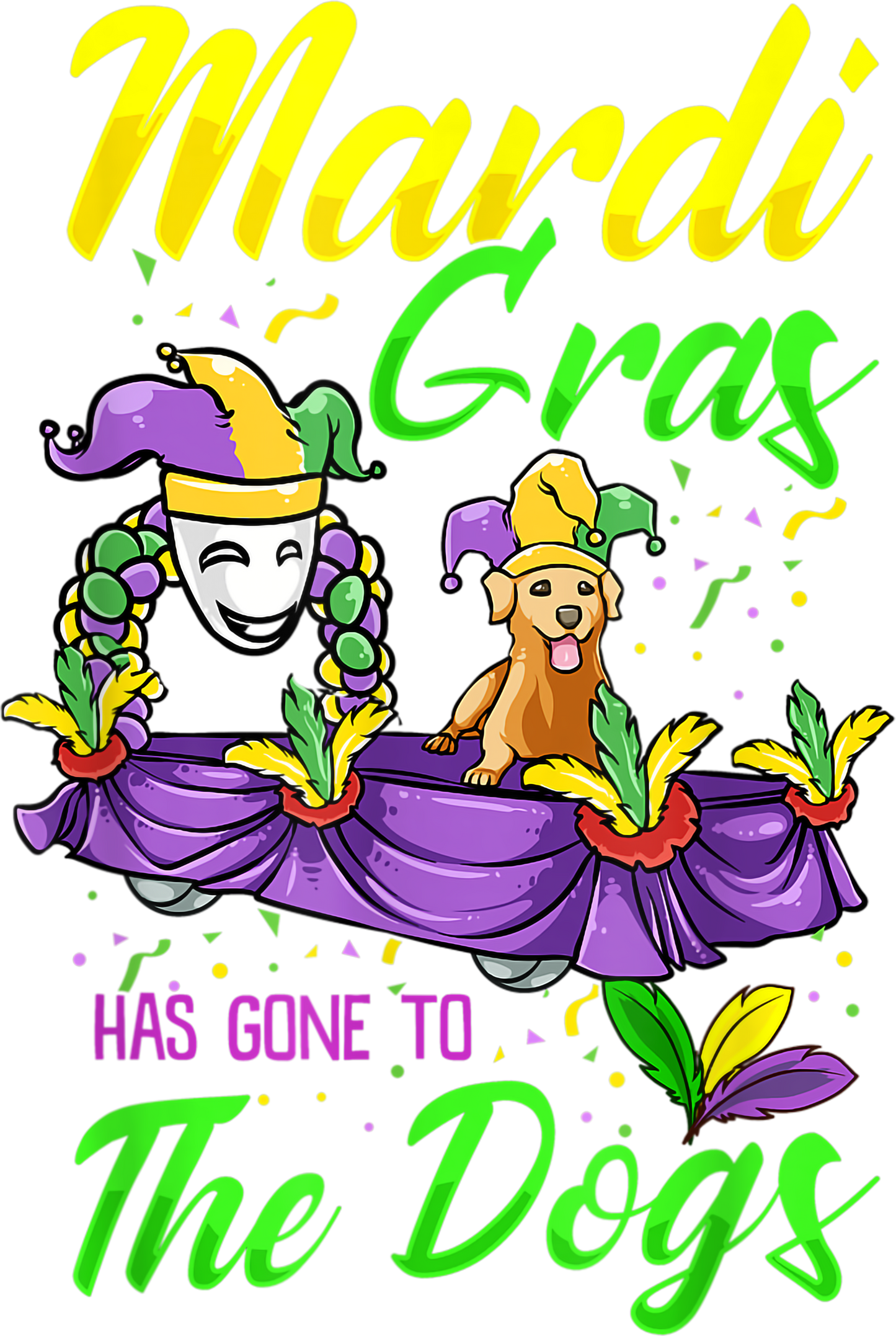 Mardi Gras 504 - Labrador Dog Lover Mardi Gras Costume   Dog Lover Carnival T Shirt