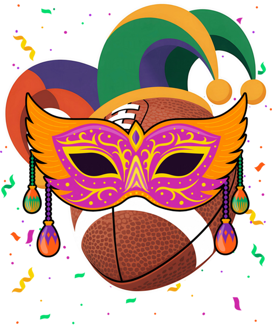 Mardi Gras 385 - Football Mardi Gras Jester Hat Costume Carnival Women Men Sweatshirt