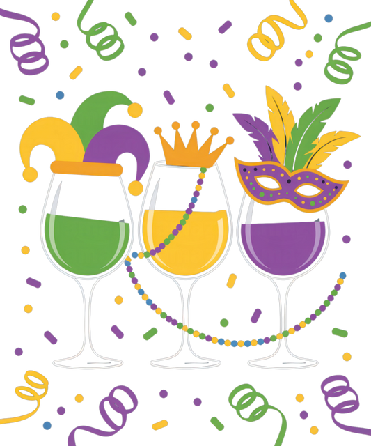 Mardi Gras 647 - Mardi Gras Party Wine Lovers Festive Mood Celebration Outfit Sweatshirt