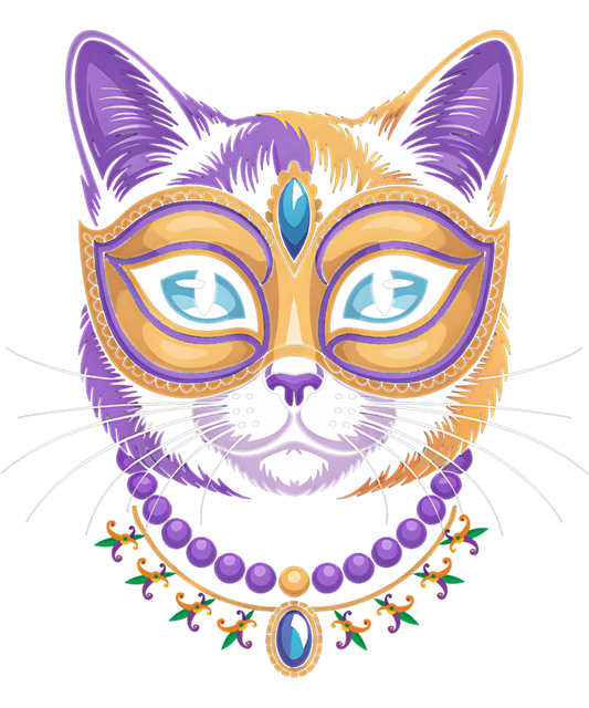Mardi Gras 561 - Mardi Gras Bead Cat Festival Carnival Women Men Sweatshirt