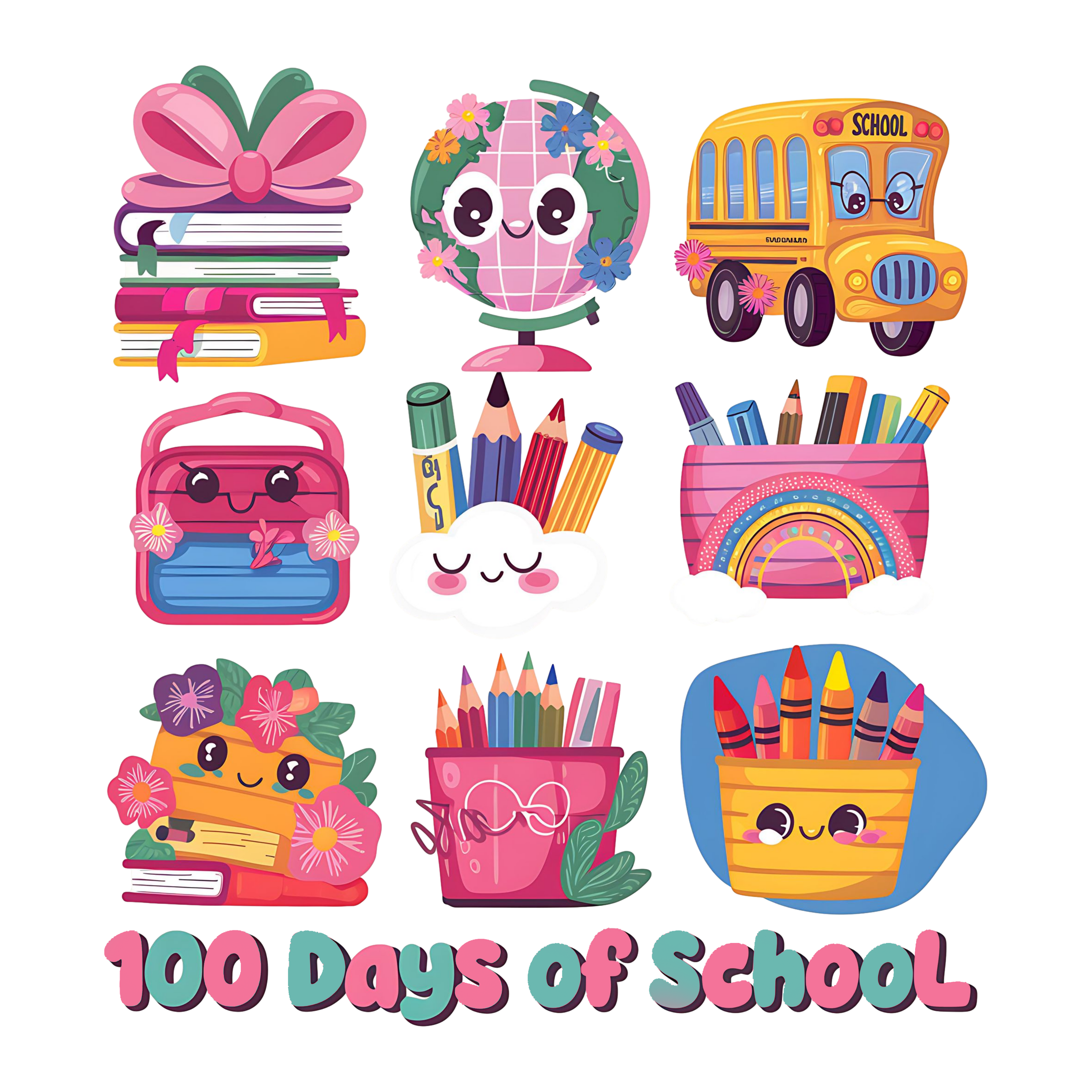 Back to School 330 - Happy 100 Days Of School Design