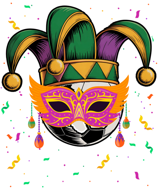 Mardi Gras 1012 - Soccer Mardi Gras Jester Hat Costume Carnival Women Men Sweatshirt