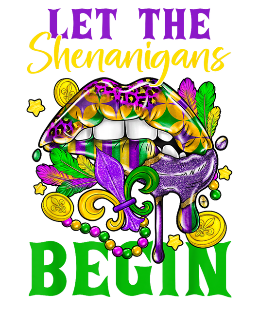 Mardi Gras Lips Let The Shenanigans Begin