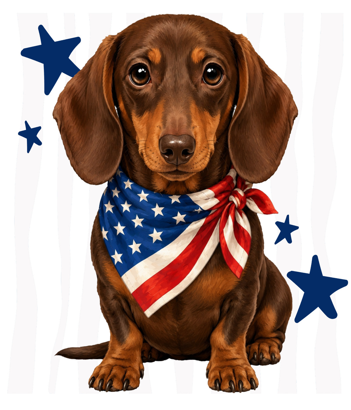 Randomness 1776 - Weiner Dog Brown Usa Front