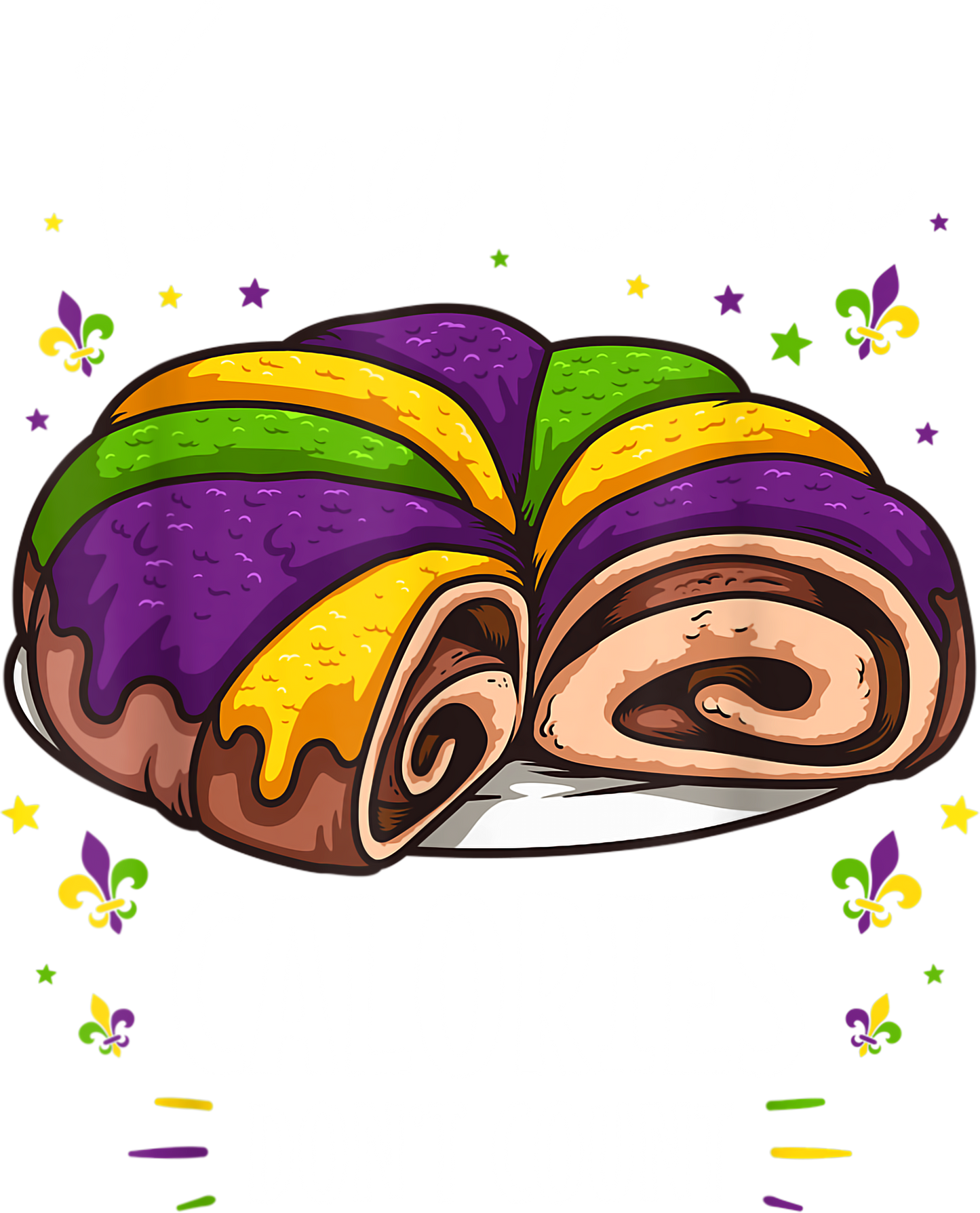 Mardi Gras 586 - Mardi Gras Costume King Cake Calories Don T Count T Shirt