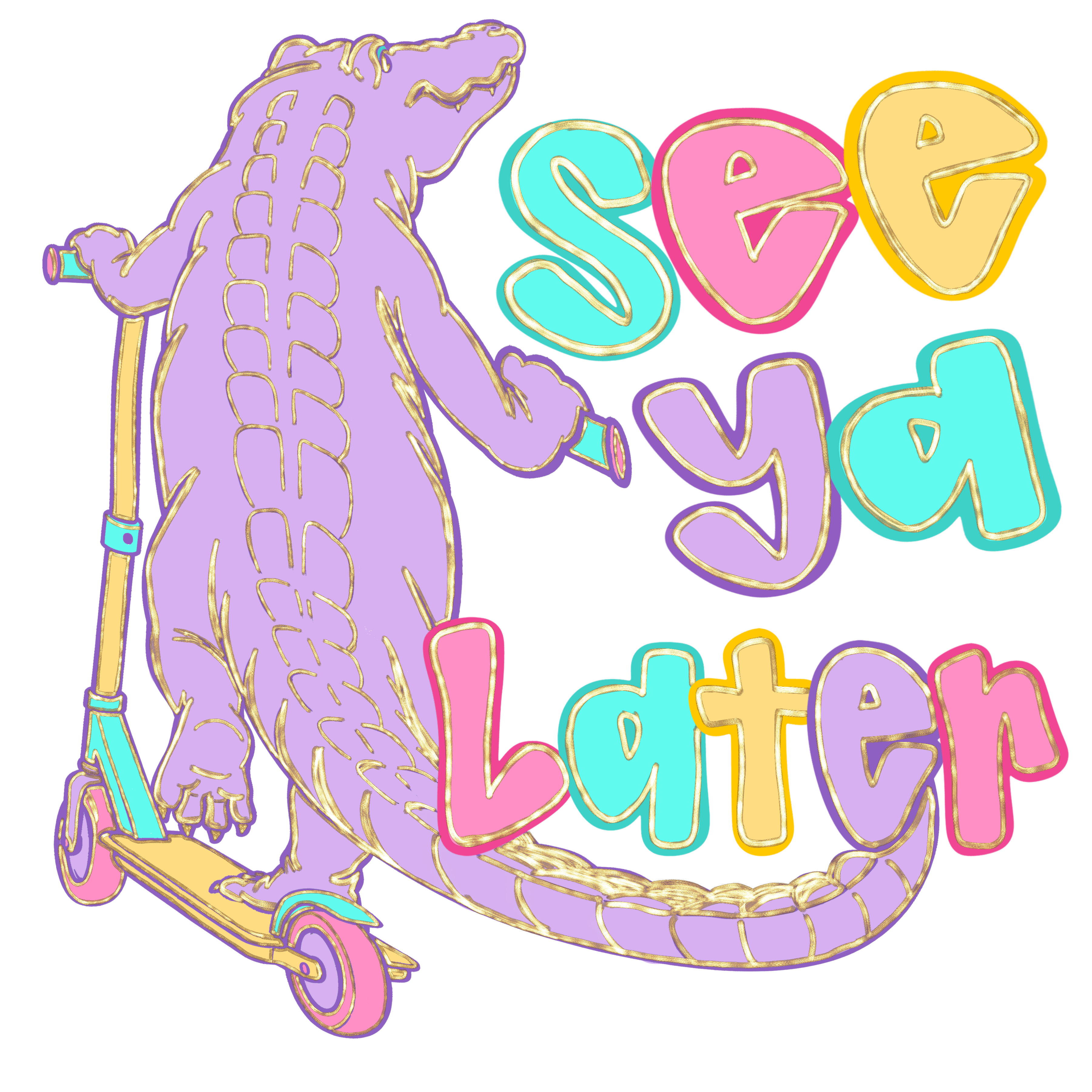 Randomness 1497 - See Ya Later Gator Pastel