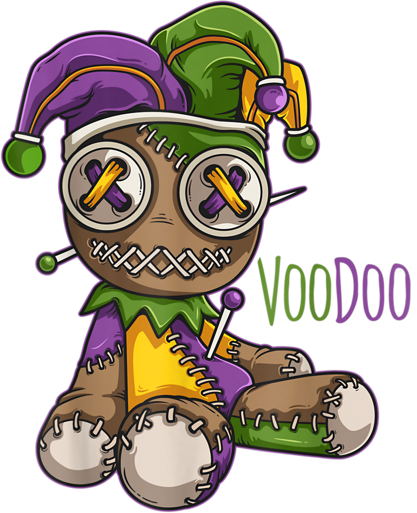 Mardi Gras 369 - Don T Make Me Go All Voodoo Doll   Mardi Gras Costume T Shirt